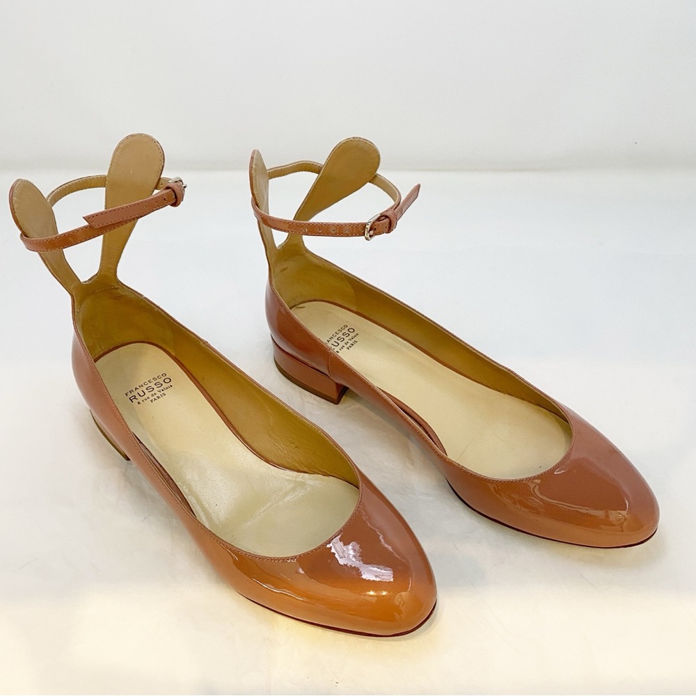 Francesco Russo Patent Leather Ballet Flats - 37